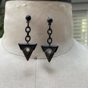 All Saints black and bronze earrings